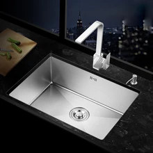 304 раковина из нержавеющей стали, с одной чашей, для раковины, для кухни, для посудомоечной машины, для дома, для посудомоечной машины, размер с краном