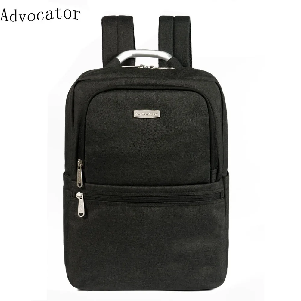 

Waterproof Nylon Business Backpack Multifunction Up to 17" Laptop Backpack Large Capacity Solid Black School Backpack Bag