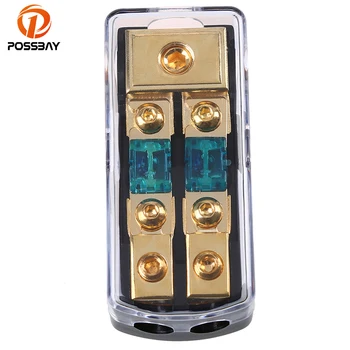 

POSSBAY 1x Car Auto Vehicles Audio Amplifier 30A/60A/80A/100A/150A 1 in 2 ways Out Fuse Holder Fuse Box