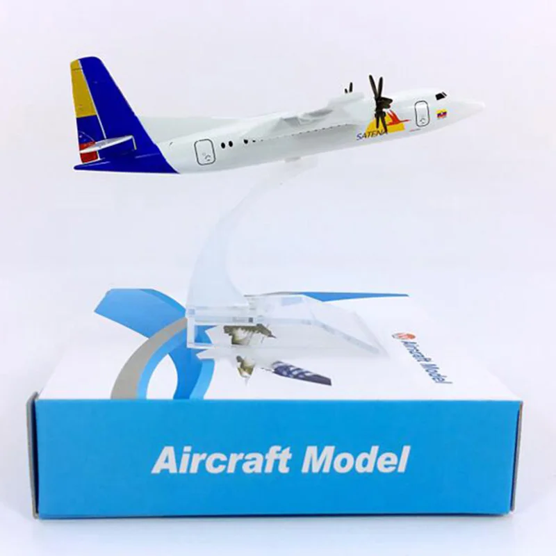 

16CM 1:400 FK50 Retro model Colombia Satena AVIANCA airlines with base alloy metal aircraft plane collectible display collection