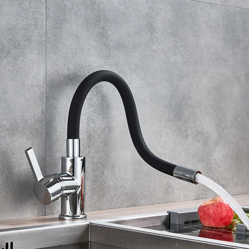 Long neck Traditional kitchen mixer basin sink hot cold faucet swivel tap  T12 