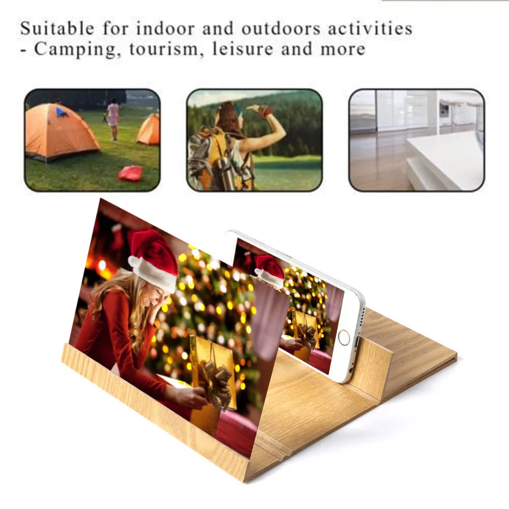 

Mobile Phone Projector 3D Stereoscopic Amplifying Desktop Wood Bracket Video Screen Magnifier Amplifier Holder Mount 18Nov8