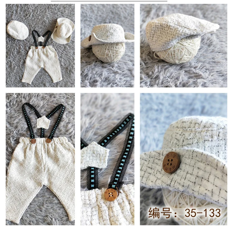 baby girl photogrpahy hat with rompers clothes