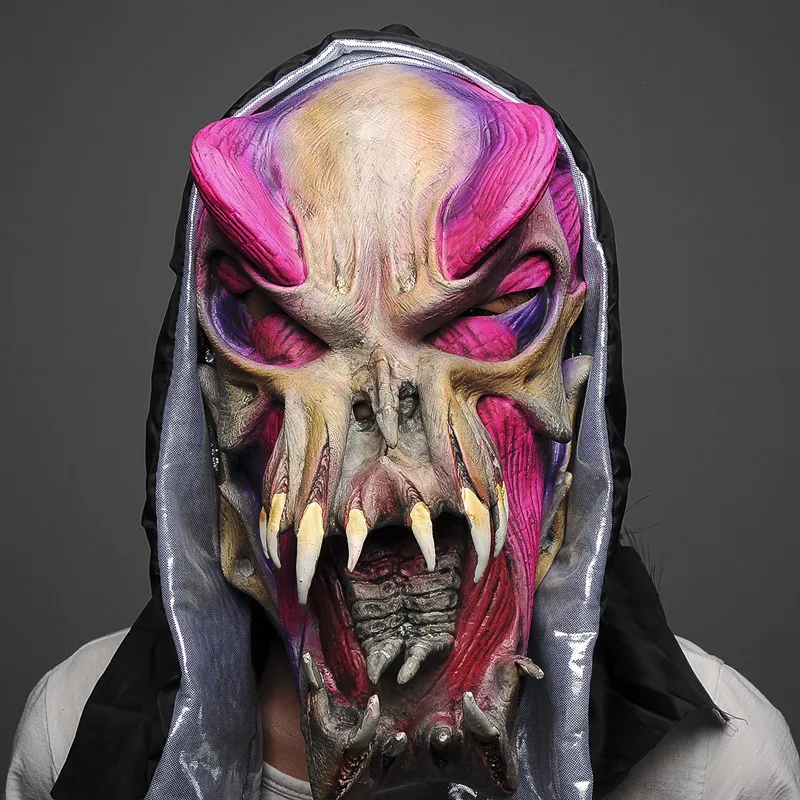 H& D страшные уродливые маски монстров, маскарадный костюм на все лицо на Хэллоуин, жуткая маска ужаса, латекс