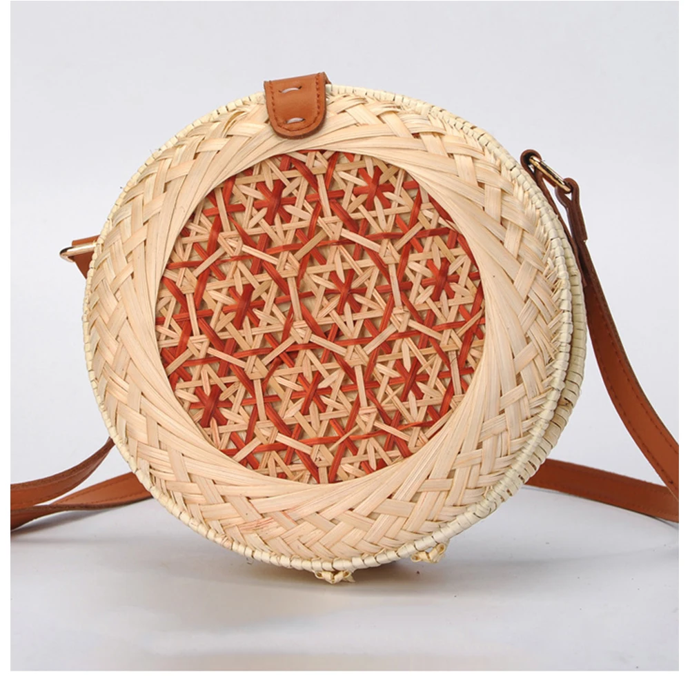 

2018 Bamboo Crossbody Bags Handbags For Women Bags Handmade Shoulder Bags Bohemian Style Beach Circle Summer Popular Handbags 11