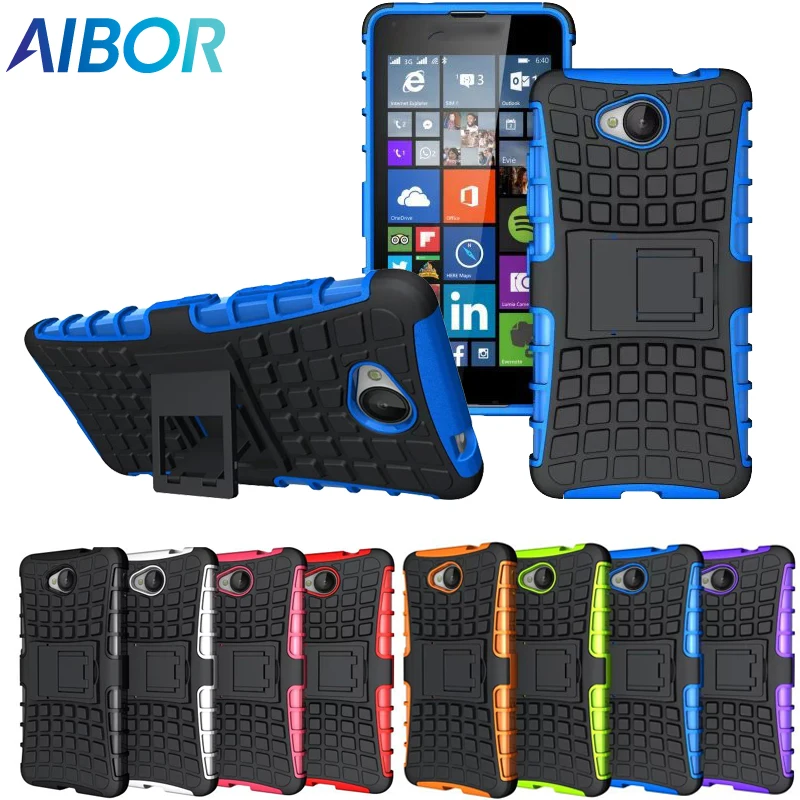 3D Heavy Duty Armor Shockproof Slim Case For Nokia Lumia 535 540 635 640 XL 650 730 735 850 950 Hybrid Stand Cover Cases |