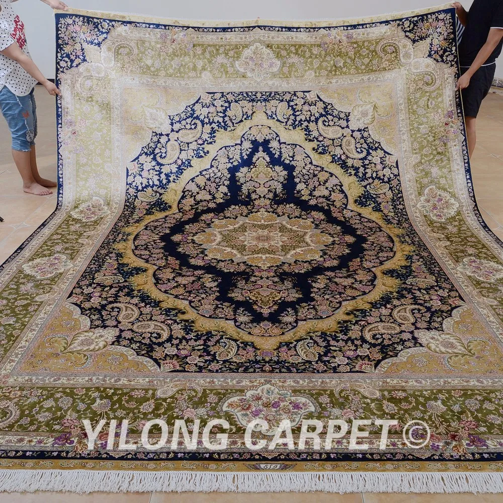 Yilong 9'x12 традиционные персидский ковер ручной работы большой vantage ковры традиционные (0334)