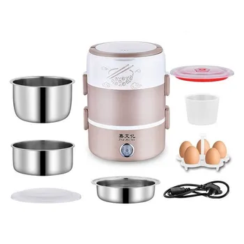 

220V Portable Electric Rice Cooker Mini Electric Lunch Heating Box Single/Double Layer 1L 1.2L 2L Available Food Cooking Pot