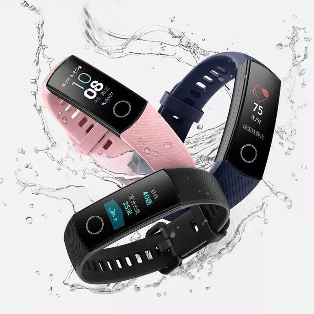 Original Huawei Honor Band 4 Standard Version 0.95-inch AMOLED Color Screen 5ATM Waterproof Swimming Supported Honor Band 3 4   
