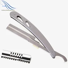 Классический дизайн из нержавеющей стали бритва для волос для парикмахера, сменные лезвия Триммер T-96 с лезвием