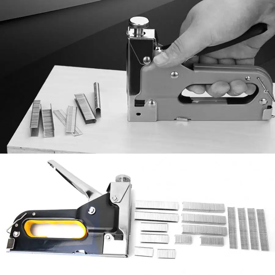 

Nail Gun Alloy Steel 3-in-1 Staple Gun Manual Nail Nailer Gun with Door-nail T-nail U-nail