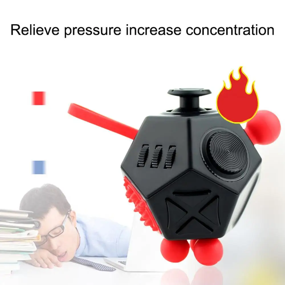 

Portable 12 Sided Creative Stress Relieve Dice Anti-anxiety Adult Kids Toy Gift
