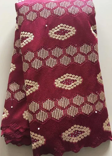 

2019 New Arrival African Lace Free Shipping ! African Net Lace High Quality French Fabric with Stones Embroidery ELL2997 WINE