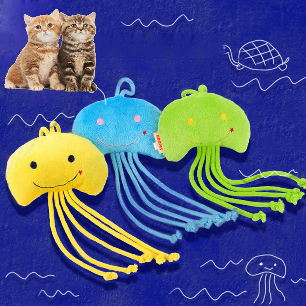 CatsCatnip Toy Funny Jellyfish Shape Cat Hoots Organic Pet Kitten Catnip Chew Toys Brinquedo Para Gato hot sale | Дом и сад