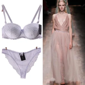 

New 2020 Womens Underwear Panty Set Sexy Lace Embroidery Ladies Bras Sets 34/75 36/80 38/85 40/90 B Cup Girls Lingerie