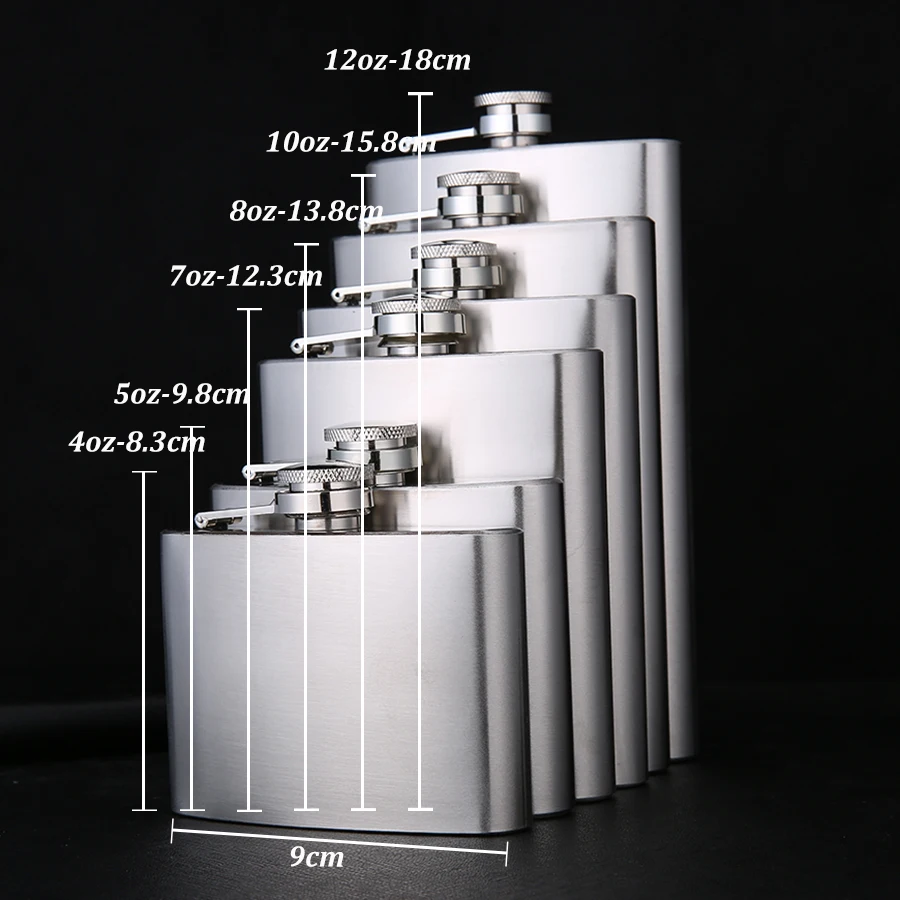 BIUBIUTUA 4, 5, 7, 8, 10, 12 унций, Мини фляжка из нержавеющей стали, фляга для ликера, виски, на открытом воздухе, портативная карманная фляжка, бутылка для алкоголя