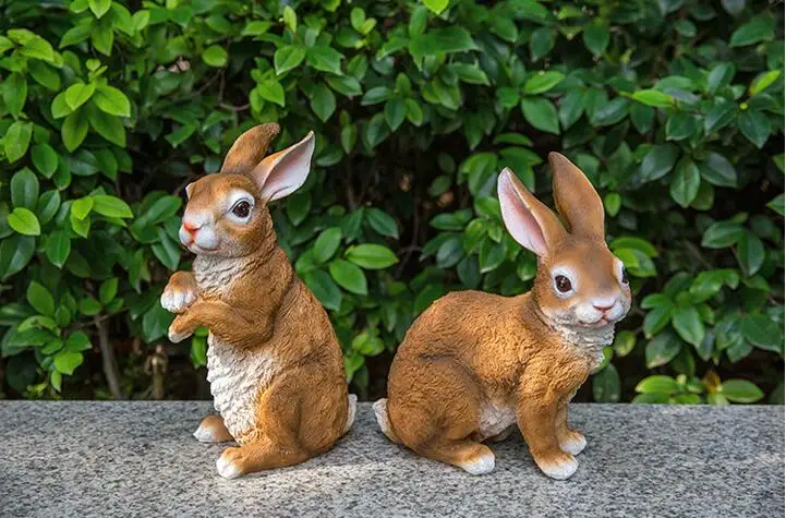 

Garden decoration Simulation rabbit creative sculpture Villa garden garden decoration Outdoor garden decoration