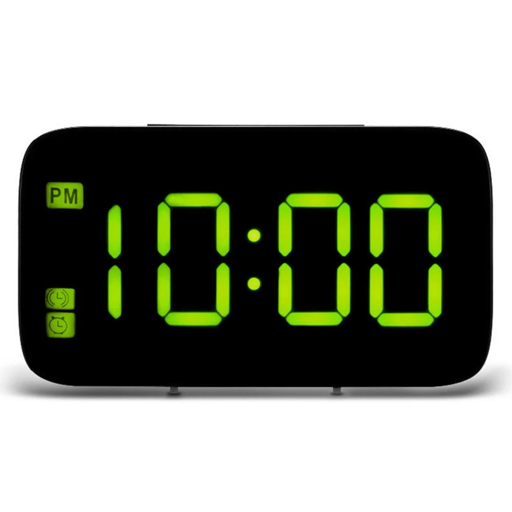 

Voice Control Snooze Digital Clock Home Battery Powered USB Charging Office Led Desktop Large Screen Alarm Decorative