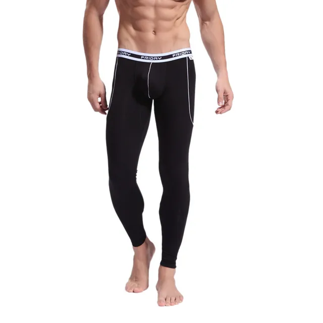 YiZYiF Mens Long Johns Sleep Pants Thermal Pants Bamboo Fibre Autumn Pants Tight Slim Underwear
