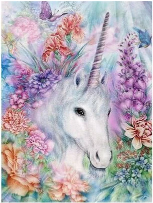

100% 5d diy diamond painting cartoon animated unicorn cross stitch crystal diamond embroidery mosaic rhinestone decoration gift