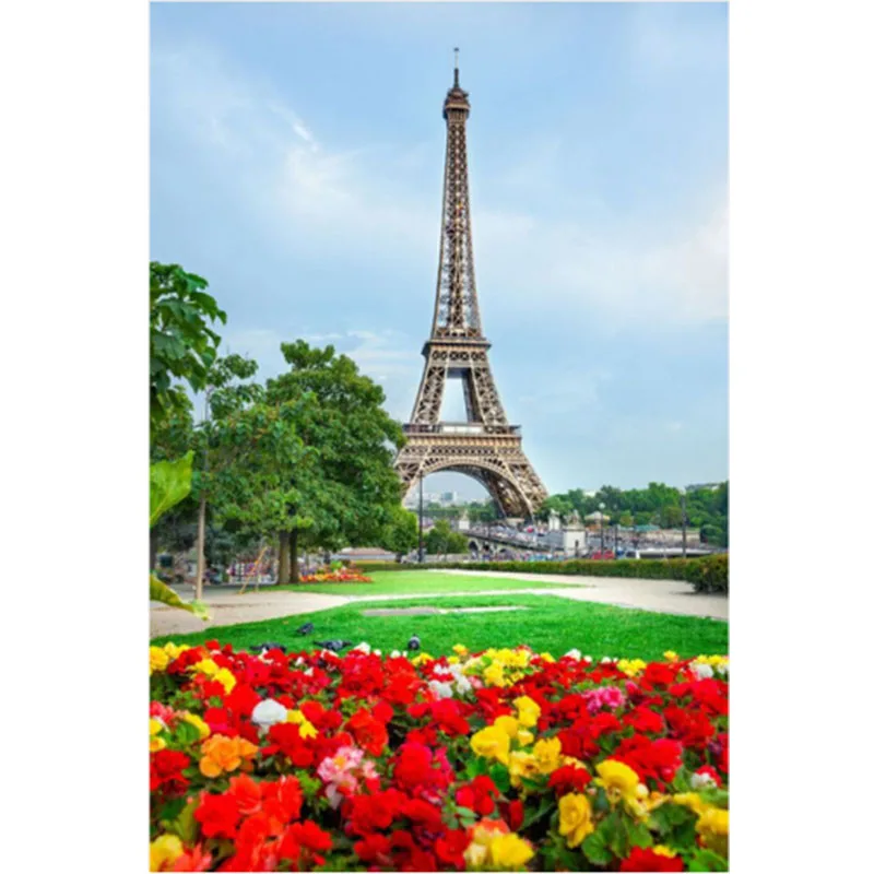 Diamond Embroidery Handmade 5D Diy Painting Flower Tower Cross Stitch Decor Gift Mosaic Needlework | Дом и сад