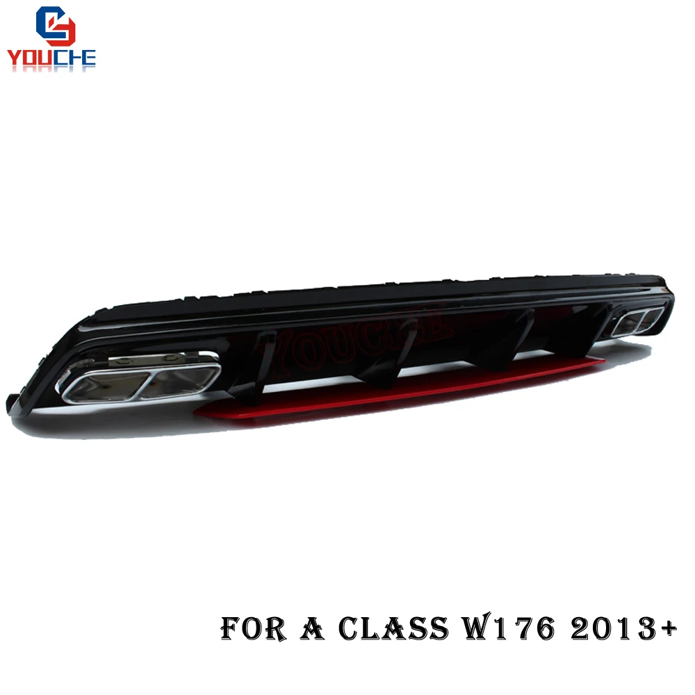 Для Mercedes W176 A Class A180 A200 A250 AMG упаковка A45 Style Diffuser & 304 из нержавеющей стали 4 выпускные