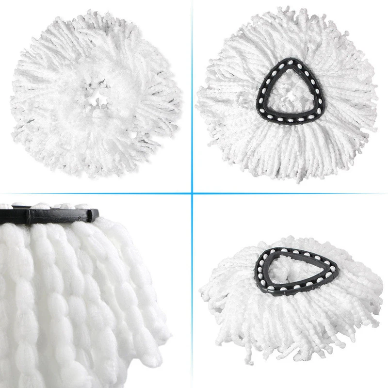 

Portable Replacement 360Rotating Head Easy Magic Floor Spin Bucket Heads Micro Fibers Spinning Fiber Mop Heads Clean Accessories