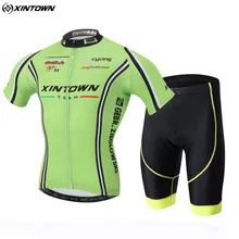XINTOWN Bike Cycling Clothing With Bib Shorts Men Bicycle Team Cycling Jersey Sets Green Sportswear Roupa Ciclismo CC0611