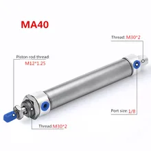 Pneumatic MA40 series Stainless Steel Air Cylinder bore with magnet 40mm stroke 25-300mm double acting Single Rod Air Cylinder цена Pneumatic MA40 series Stainless Steel Air Cylinder bore with magnet 40mm stroke 25-300mm double acting Single Rod Air Cylinder цены онлайн