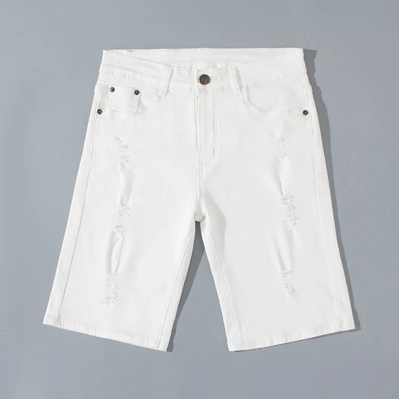 Мужские джинсовые шорты летние джинсовые шорты модные уличные мужские Стрейчевые прямые тонкие черные шорты размер s-xl XXL