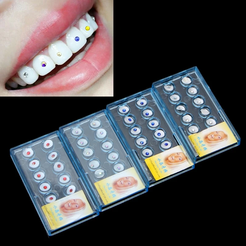 Tooth Jewelry Gems Kit Dental Accessories 10pcs Tooth Crystal Ornaments for  Nails Decor Home Manicure Tooth Decor