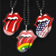 Rolling Stones, большой язык, рок, авто, Модный кулон, логотип, внутреннее зеркало, орнамент, висячие, болтаются, очаровательные, акриловые, для автомобиля, стиль