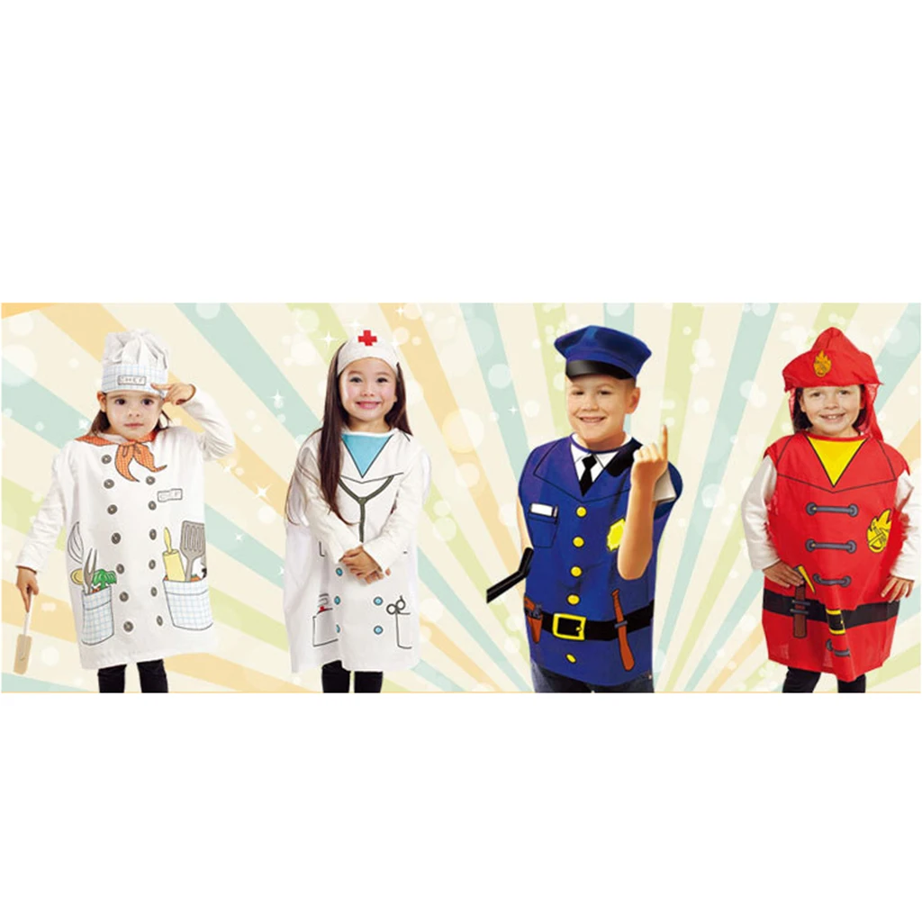 High quality Kindergarten Performance Props Role-Playing Costumes for pretend play  Doctor Occupations toys
