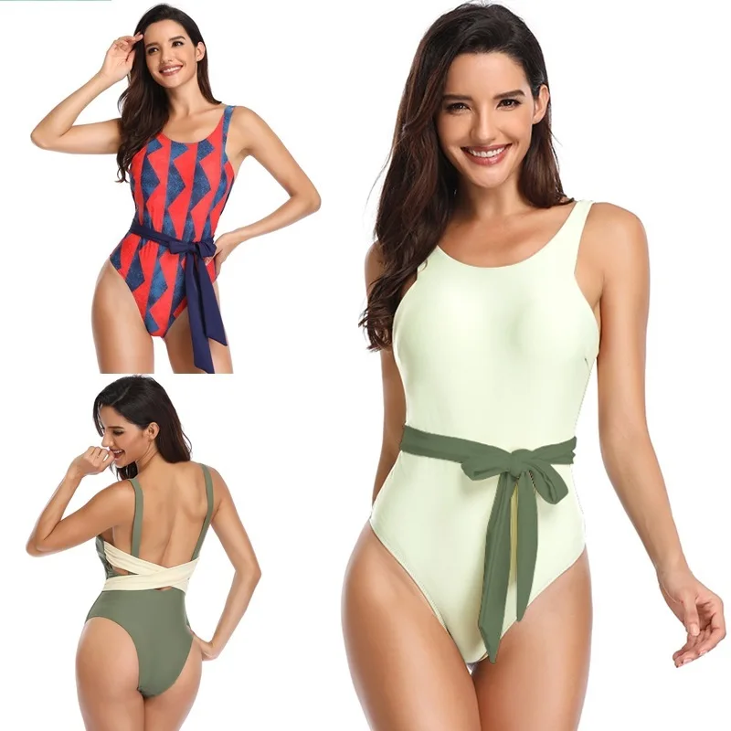 Купальный костюм, монокини, женские майские купальные костюмы, женский цельный купальник, большая акция, купальник, три цвета, Одноцветный