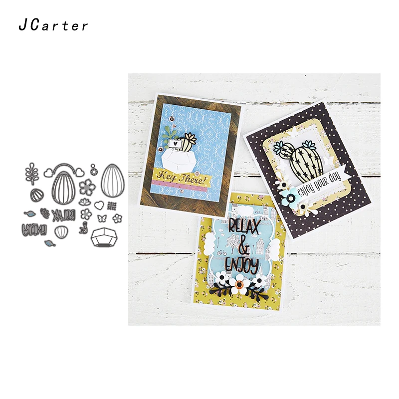 

JC Metal Cutting Dies for Scrapbooking Cactus Plant Flower Shape Craft Cut Die Stencil DIY Handmade Album Paper Cards Make Decor