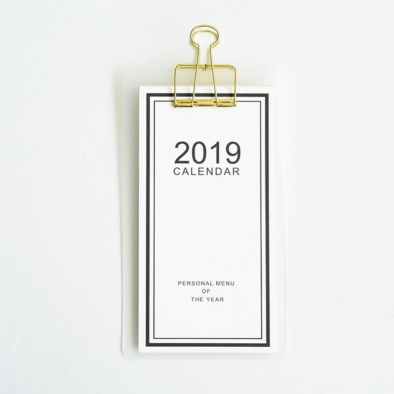 Креативный Настольный бумажный календарь, сделай сам, ежедневник, организатор расписание, планировщик, календари с блокнотом, зажим, канцелярские принадлежности, подарки - Цвет: White