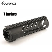 223 5,56 мм Модульная 7 дюймов поплавок Quad Rail KEYMOD Handguard с гайкой для Винтовки Пикатинни Крепление Охота
