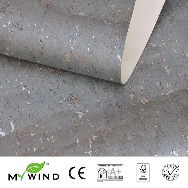 3d обои в рулоне домашний декор 2019 MY WIND Silver Cloudburst Cork Роскошные 100% натуральный