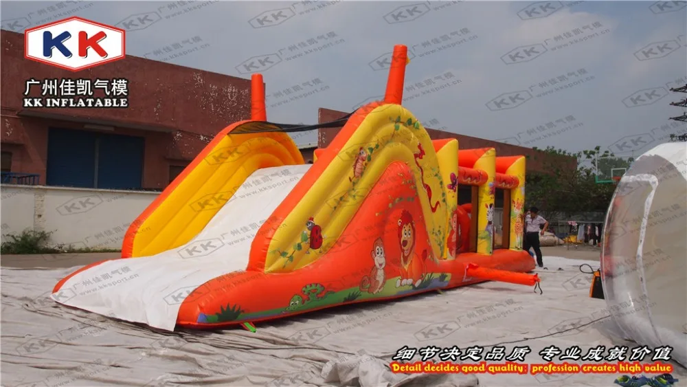 New design style inflatable bouncer/ obstacle inflatable slide for sales