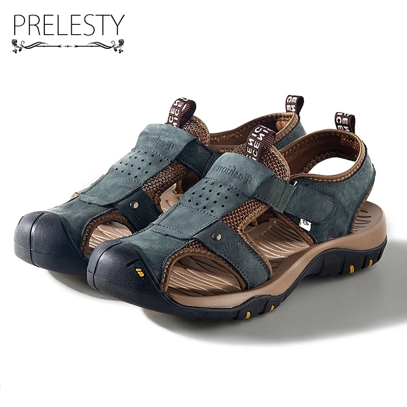 Prelesty Men Summer Causal Sandals Closed Toe Classical Leisure Slip on