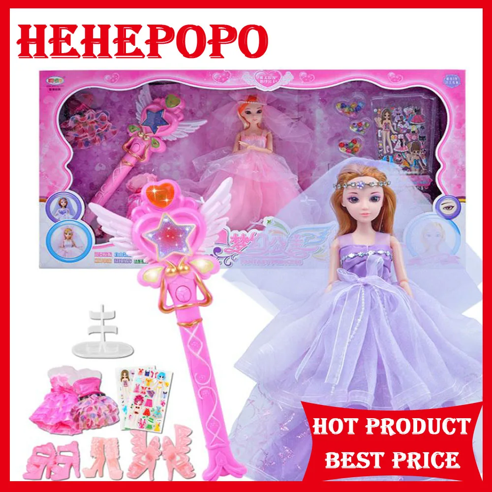 

2017 hottest design With Wedding Dress and Dolls Evening Party dress Barbie doll
