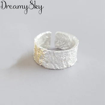 

Korean Silver Color Large Rings For Women Engagement Jewelry Personality Exaggerated Girls Open Antique Finger Rings