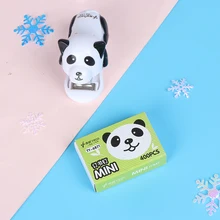 Степлер со скобами, набор для офиса, студентов, школы, дома, мини бумажные, с пандой для документов