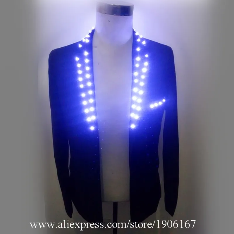 2018 new light suits, luminous, fluorescent clothing, bar birthday party jacket, men's clothing0