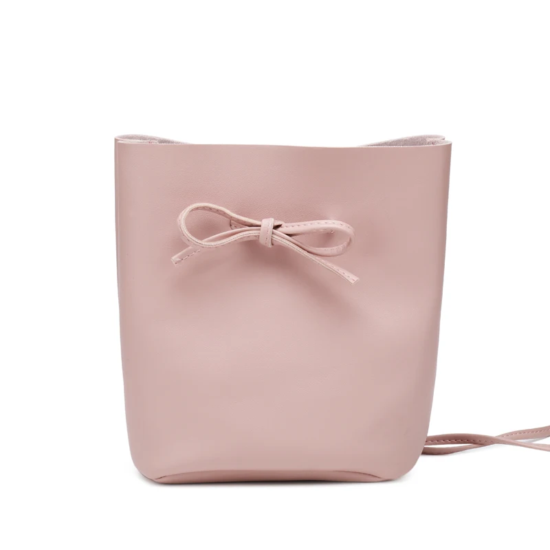

New Large Size Women Small Messenger Bag Cute Bow Wallets Solid Pu Casual Girl Shoulder Bag Crossbody Bag For Women Phone Bag