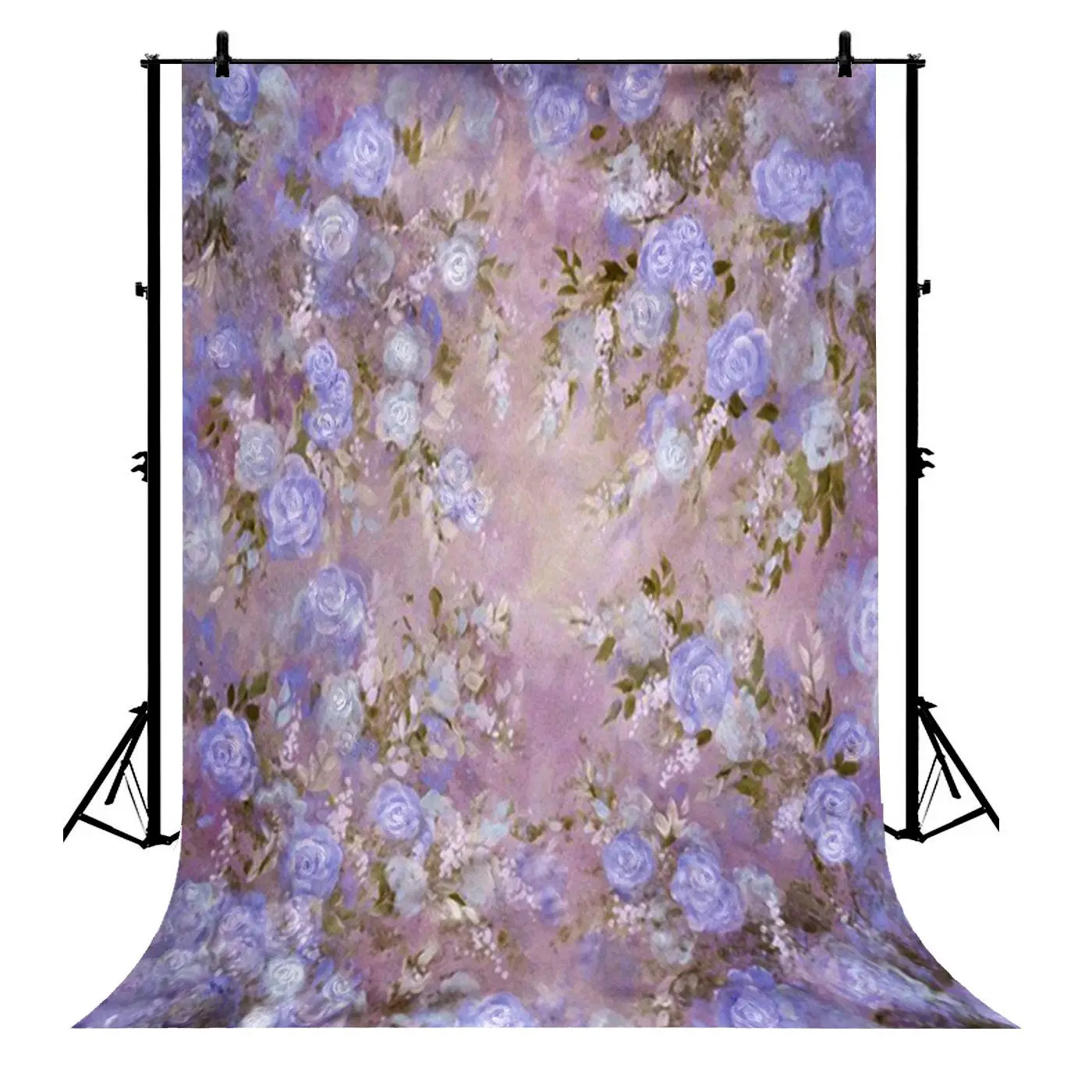 

5x7ft Elegant Purple Floral Polyester Photo Background Portrait Backdrop