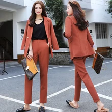Set female 2018 autumn new temperament casual long-sleeved small suit jacket + casual pants elegant fashion loose two-piece Set female 2018 autumn new temperament casual long-sleeved small suit jacket + casual pants elegant fashion loose two-piece