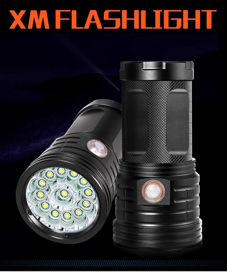 Мощный светодиодный фонарик 22800 люменов 3to18* T6 светодиодный фонарь тактический фонарь 3 режима Linterna портативный свет лампы на 4*18650