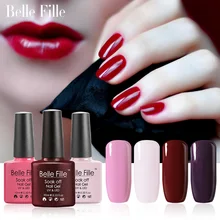 BELLE FELLE 10ml Colorful UV Gel Nail Polish clear coat salon gel nail polish DIY nail art Fashion Semi Permanent Gel