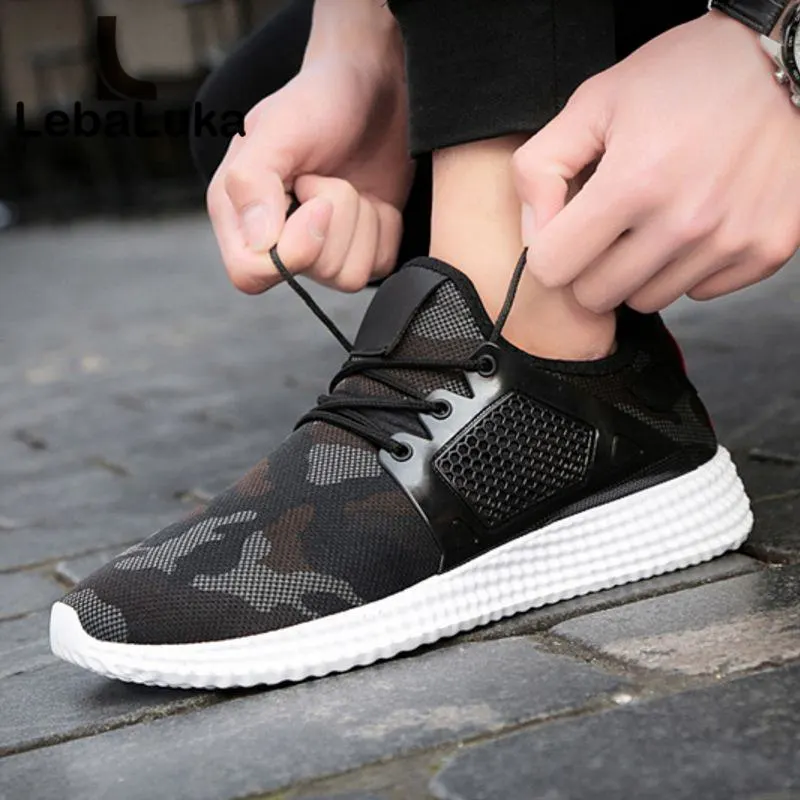 

Tuyoki Men'S Casual Shoes Lace Up Leisure Camouflage Sneakers Outdoor Brand Strap Spring Hiking Trainers Shoes Men Size 39-44